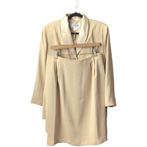 Nygard Collection Cream Blazer & Skirt Set